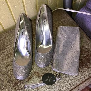 New Year - Night out silver high heels 8 1/2